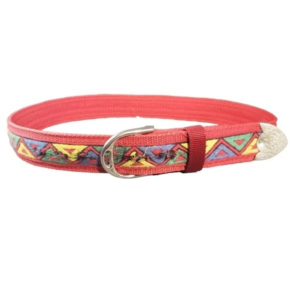 Vintage Western Webbing Belt Fits 29